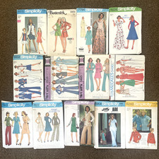 VTG 1970s Sewing Patterns Lot 13 UNCUT Size 14 Factory Fold Simplicity McCalls picture