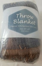 Vintage Trow-Blanket Bc-Deer-Denim Blue Blanket 50