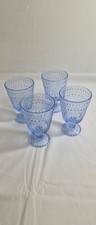 Vintage Littala Kastehelmi universal glass set of 4 in blue picture