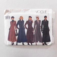 Vogue Patterns 1266 Basic Design Sewing Pattern Long Coats 12-16 Uncut 2001 picture