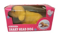 Vtg Flocked Plastic Shaky Head Bobble Head Nodder Puppy Dog Dachshund Wiener Dog picture