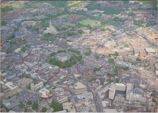 Norwich Aerial view of Norwich looking north-east Norfolk Museums 4x6 Postcard picture