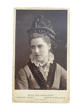 English Actress Ava Cavendish CDV  by Lombardi London Antique Vintage Photo picture