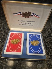 KEM U.S. Bicentennial 2 Decks Plastic Playing Cards W/Case Vintage Collectible picture