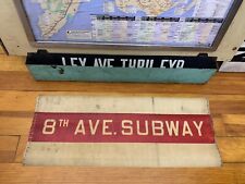 NY NYC QUEENS BUS ROLL SIGN 8TH AVENUE SUBWAY MANHATTAN BROOKLYN SUNSET PARK BMT picture