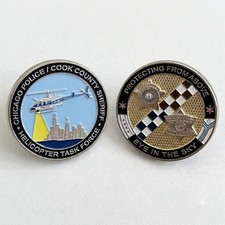 CHICAGO POLICE COOK COUNTY SHERIFF CHALLENGE COIN Helicopter Task Force 2