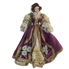 Vintage European Greek Amalia Style Royal Costume Doll 14.5” Velvet Beaded picture