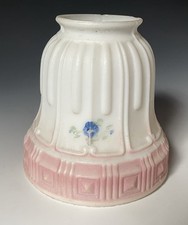 Antique Satin Milk Glass Lamp Shade Victorian Neoclassical - Arts Crafts Nouveau picture