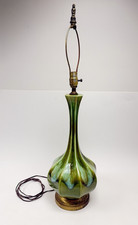 Haeger MCM (1950s/60s) Green Agate Drip Glaze Lamp RARE Gorgeous picture