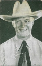 EXHIBIT ARCADE COWBOY CARD 1920's JACK LUDEN GREAT CARD picture