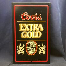 Original 1985 Coors Extra Gold Beer Lighted Sign Bar Pub Man Cave 26”x 15” Nice picture