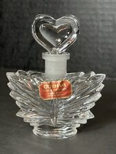 Gorham Full Lead Crystal Art Deco Butterfly Bottle With Heart Stopper picture