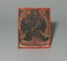 Real Rare Mongolia 18th Century Old Antique Buddhist Tsaklis Thangka Yamantaka picture
