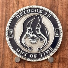 Dethcon 15 Out Of Time Grim Reaper Clock Gear Challenge Coin  1#36 picture