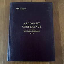 *ORIGINAL* 1945 WWII ARGONAUT Yalta Conference TOP SECRET Copy 54 picture