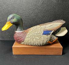 Vintage 1992 8” Drake Mallard Duck Hand Signed J.B. Garton Heritage Decoy MINT picture