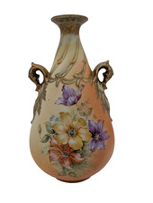 Antique ES ROYAL SAXE Germany Ceramic Vase Victorian Limited Ed 329/7208 picture