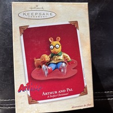 Hallmark Keepsake Ornament Arthur and Pal A Perfect Christmas Skating Dog 2003 picture