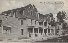 C1910 Deposit NY Moran House Residence Hotel Sign Leslie Carl Vintage Postcard picture