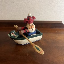 VTG Rodney W Leeseburg The Hadley Collection Santa In A Boat 1998 Rare picture