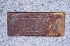 1930 NAVAJO County ARIZONA License Plate picture