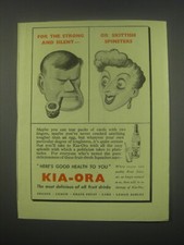 1949 Kia-Ora Drink Ad - For the strong and silent - or skittish spinsters picture