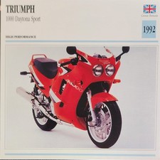 Triumph Motorcycle Bike Picture Info Detail Vtg Collector Moto Card Original   picture