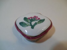 Enesco 1998 National Wildlife Federation Small Porcelain Floral Trinket Box picture