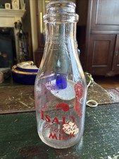 Vntg. ISALY'S Milk Bottle~ Quart ∆Youngstown, Ohio ~ 1st Place Ohio State Fair picture