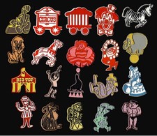 20x Circus Lot Vtg Rubber Flexible Fridge Magnet Novelty '70s picture