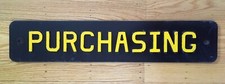 Vintage Heavy Metal Commercial Purchasing Sign Raised Welded & Painted Letters  picture