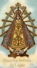 Oracion a Nuestra Senora de Lujan A - Laminated Holy 25 CARDS picture