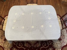 Vintage Embroidered Linen Tablecloth (80