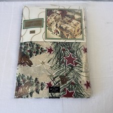 Vintage Santa's Friends Tablecloth Christmas 60