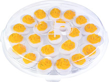 Deviled Egg Containers with Lid, Deviled Egg Platter Carrier, Clear picture