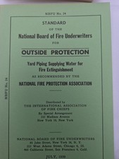 1959 NBFU No. 24 Outside Protection Yard Piping Fire Extinguishment Manual 40pp picture
