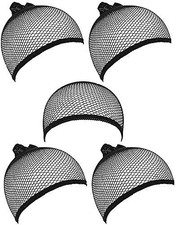 Ordercos 5-Pack Wig Nets/Hair Nets, Black, Cylindrical, One Size Fits All, For _ picture