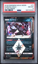 Darkrai Prism Star Holo 77/156 2018 Ultra Prism PSA 8 - READ DESC. - Sun & Moon picture