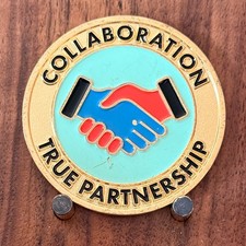 BCR Collaboration True Partnership Handshake Gold Challenge Coin  1#47 picture