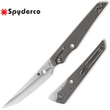 Spyderco Cobol SLIPJOINT Front Flipper M390 Tanto Blade Titanium Handles C273TIP picture