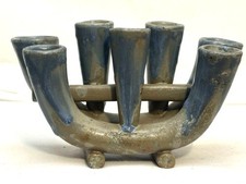 Charles Greber Pottery Candle Holder 1930s Art Deco French Gres Flamme 7 Tube picture