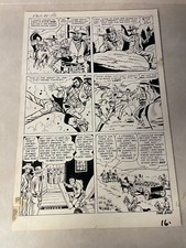 KID COLT OUTLAW #95 original comic art  1960 POSSE FIGHT GUNS STAN LEE AYERS  picture