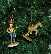 A Pair of Woody and Bullseye Toy Story Christmas Ornaments picture