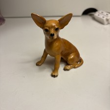 Vintage MORTENS Studio Seated Chihuahua Dog Porcelain Figurine 3.5