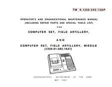 157 Page TM 9-1220-242-12&P COMPUTER SET FIELD ARTILLERY MISSILE On Data CD picture