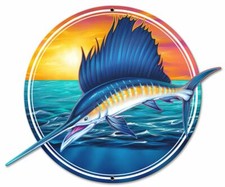 SAILFISH OCEAN LIFE HEAVY DUTY USA MADE METAL HOME DECOR RESTAURANT BAR SIGN picture