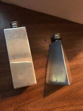 Hand Made Pewter Troika England Art Deco Triangle Shaped Perfume Flask Decanter picture