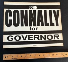 Original Chipboard Yard Sign John Connally for Governor of Texas 1964 11