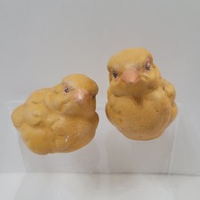 Set Of 2 Porcelain Baby Yellow Chick Figurines, Approx 3
