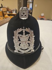 Vintage Hampshire Constabulary Police Custodian Helmet Coxcomb Compton Webb 7... picture